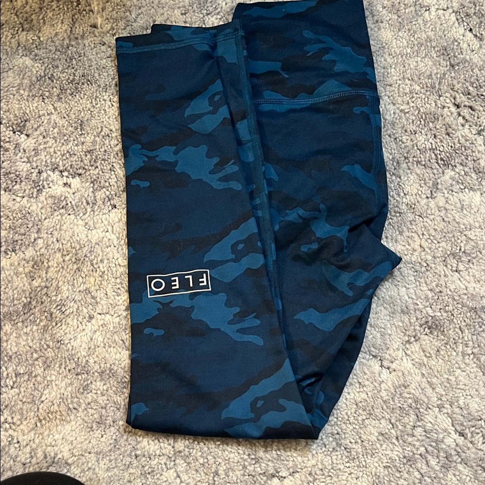 Fleo Blue Camo bounce leggings